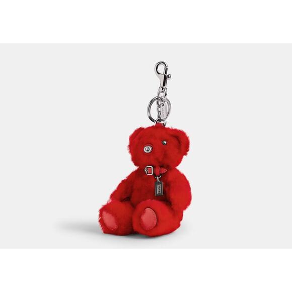 Coach BEAR BAG CHARM IN SIGNATURE SHEARLING - Picture 1 of 2